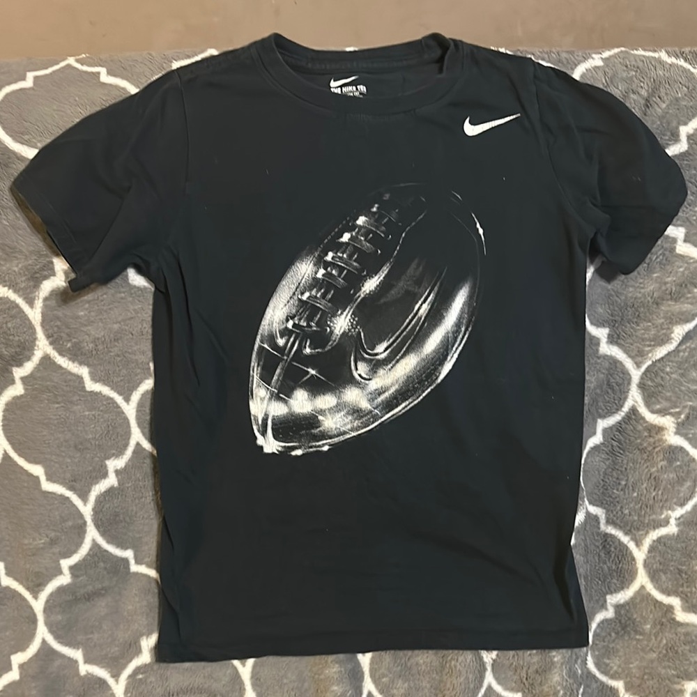 Nike Black T-Shirt with Football Graphic